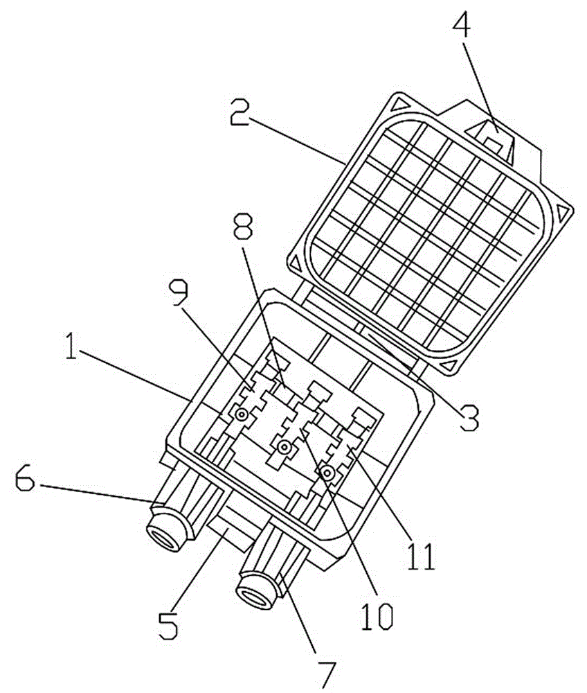 Solar energy wiring box with reliable connection