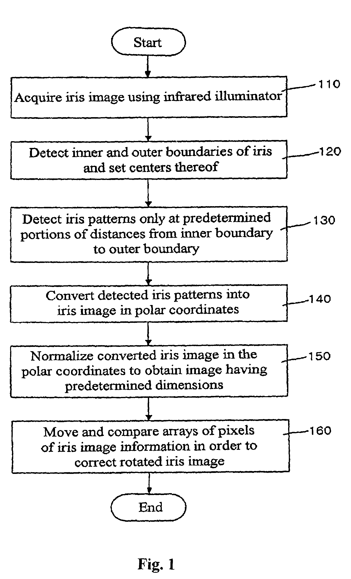 Iris image data processing for use with iris recognition system