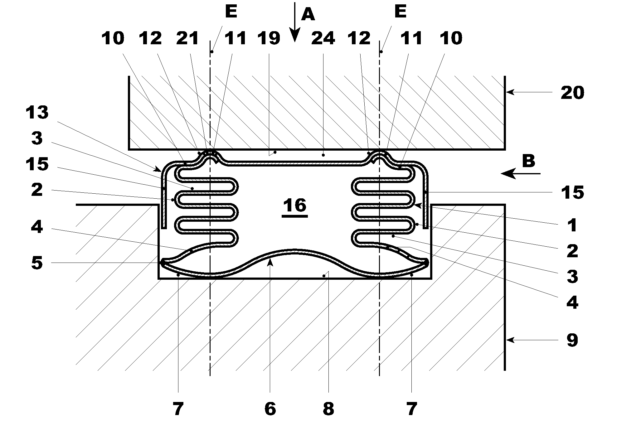 Seal and seal arrangement for confining leakage flows between adjacent components of turbo-machines and gas turbines