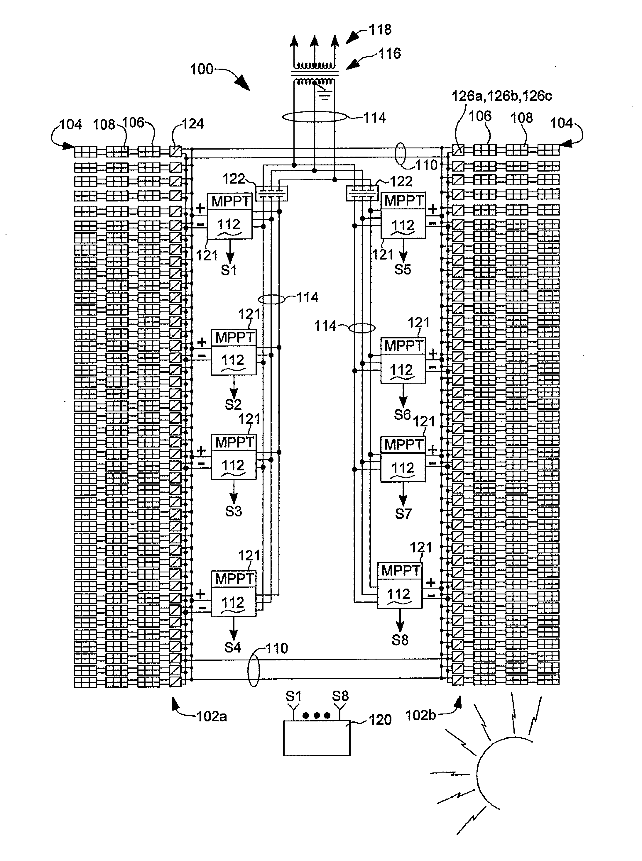 Grid tie solar system and a method