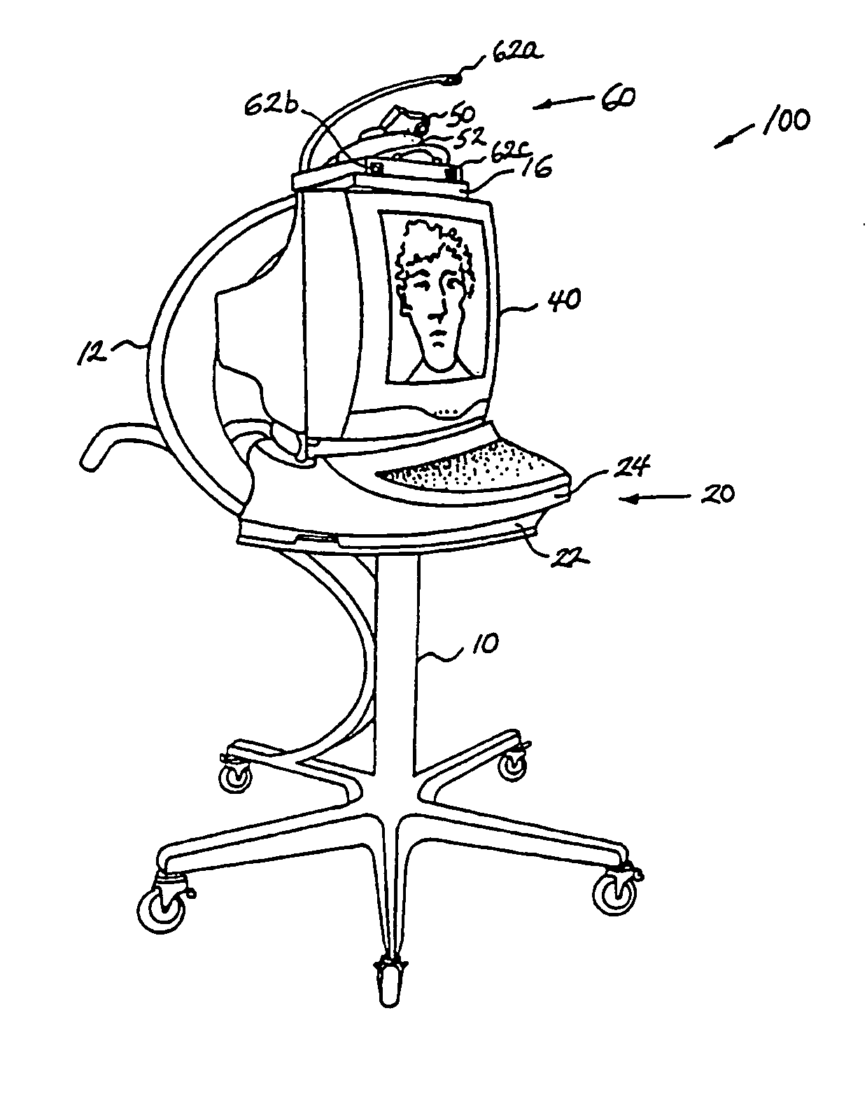 Teleconferencing robot with swiveling video monitor