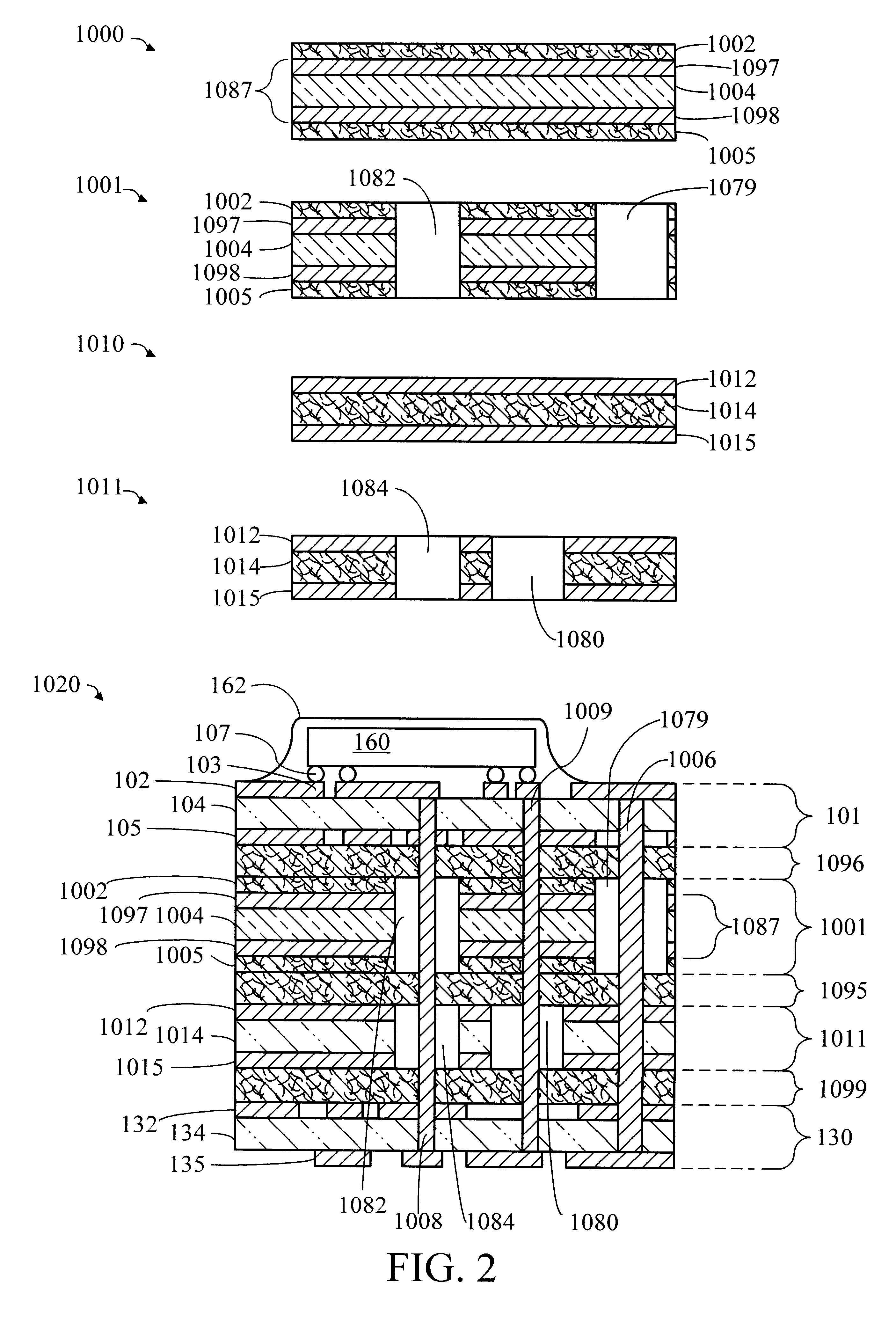 Low CTE power and ground planes