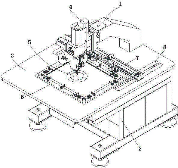 Outrigger rotating type independently-driven automatic sewing equipment