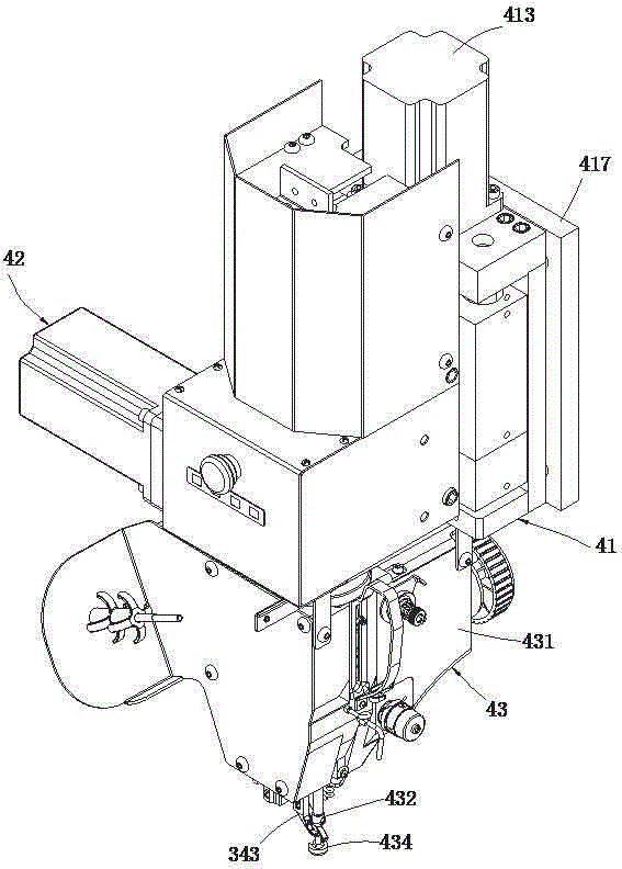 Outrigger rotating type independently-driven automatic sewing equipment