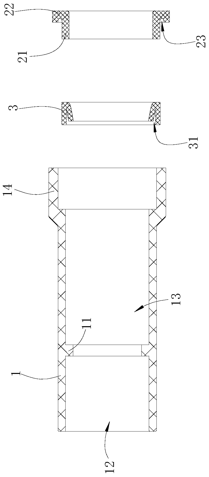 Drinking water pipe sealing expansion joint and sealing expansion drinking water pipe