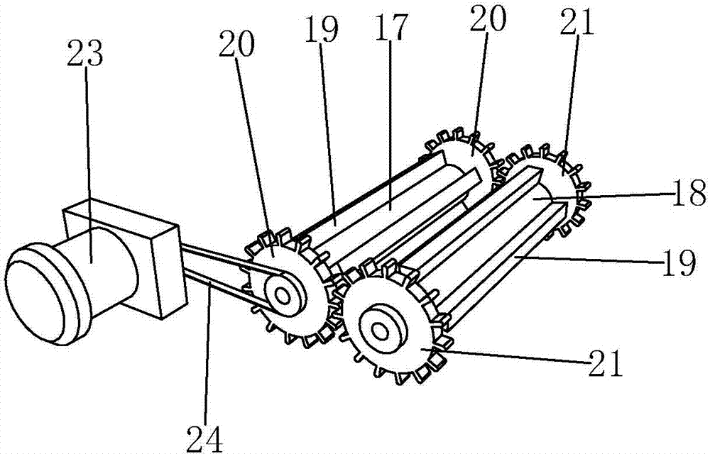 Crushing device for laminated glass production