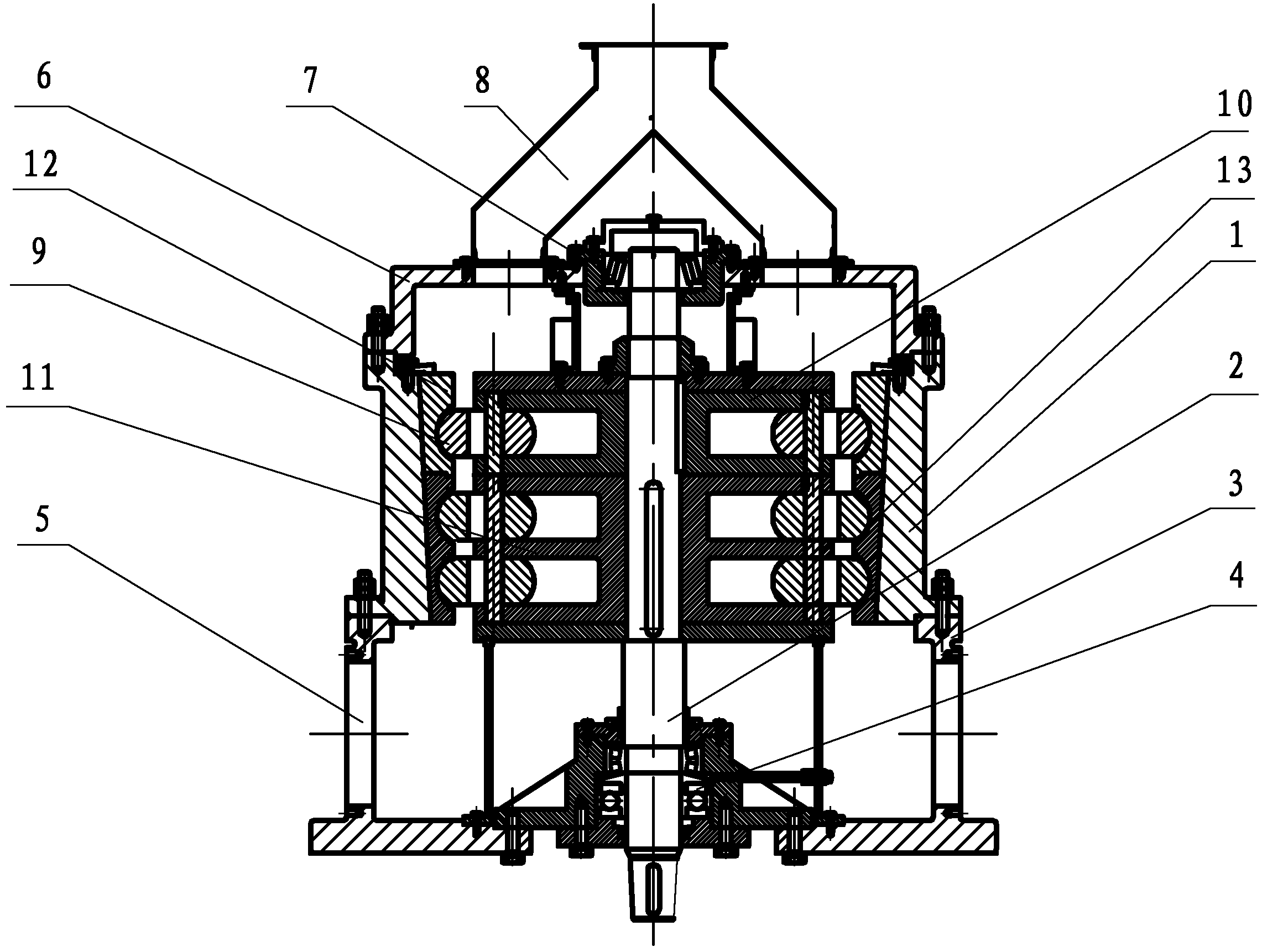 Straight-through type double-support ultra-fine ring roller grinder