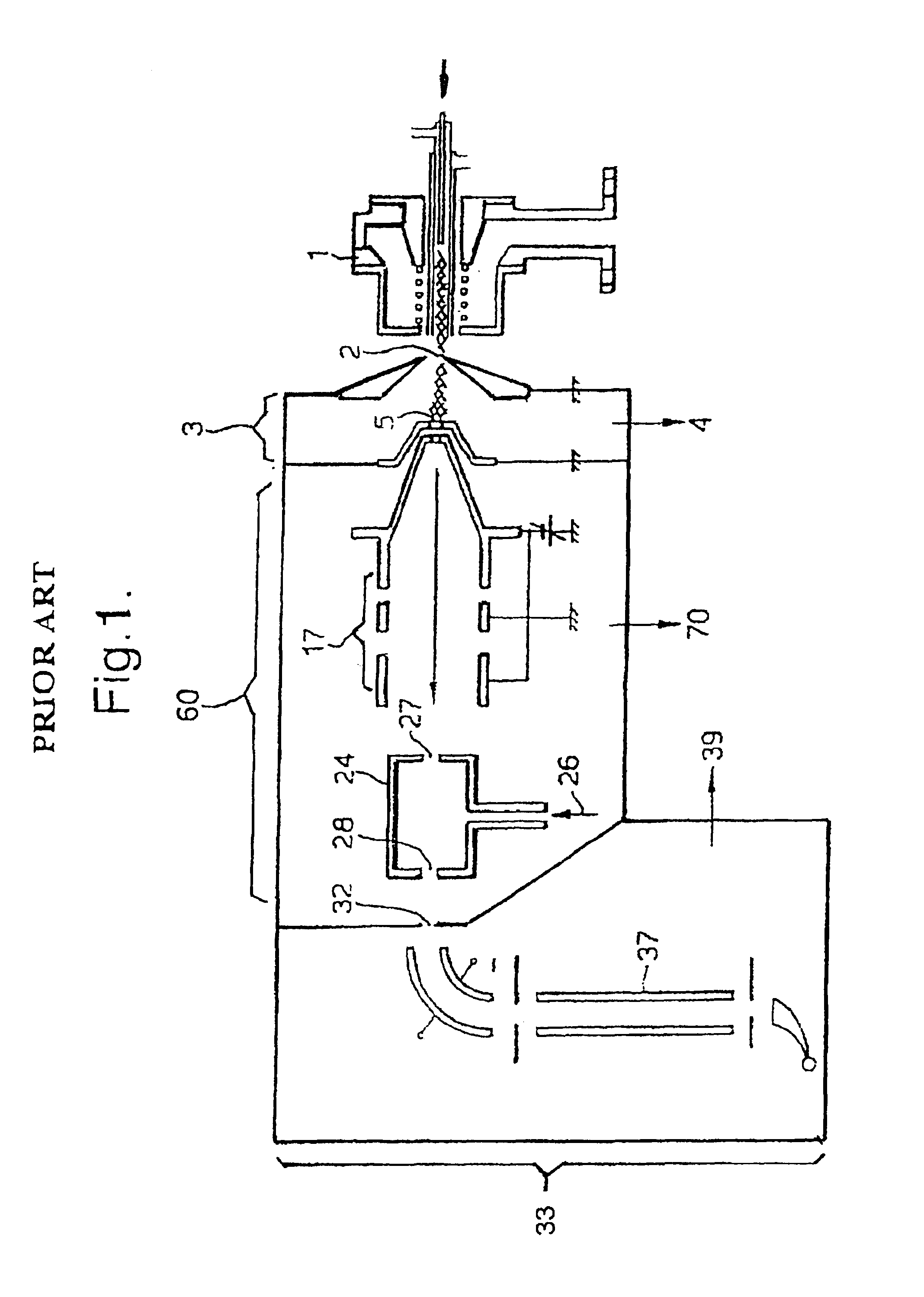 Means for removing unwanted ions from an ion transport system and mass spectrometer