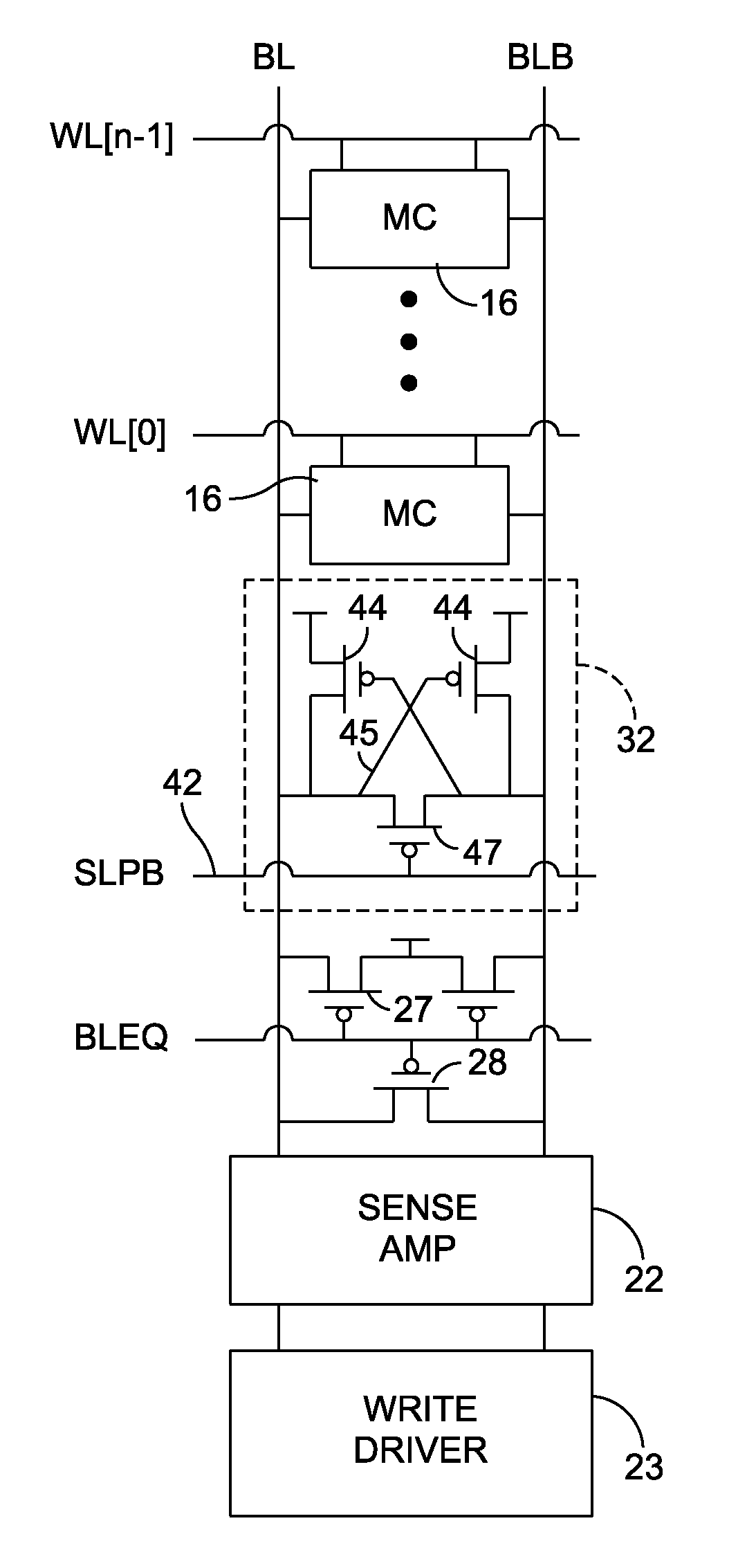 Bit line voltage bias for low power memory design