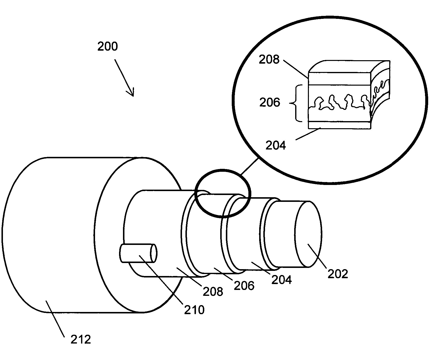 Organic devices having a fiber structure