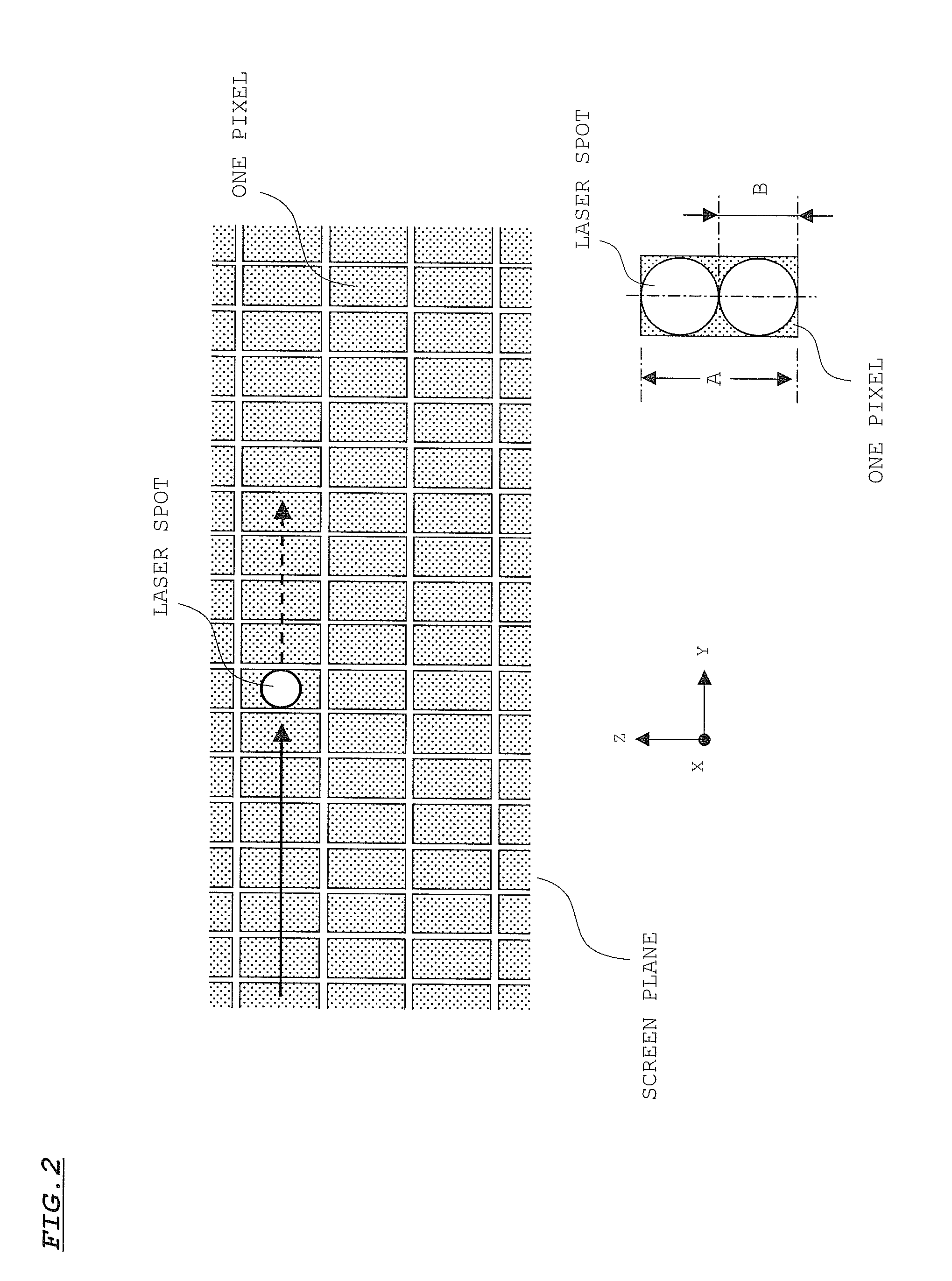 Projection type image display device