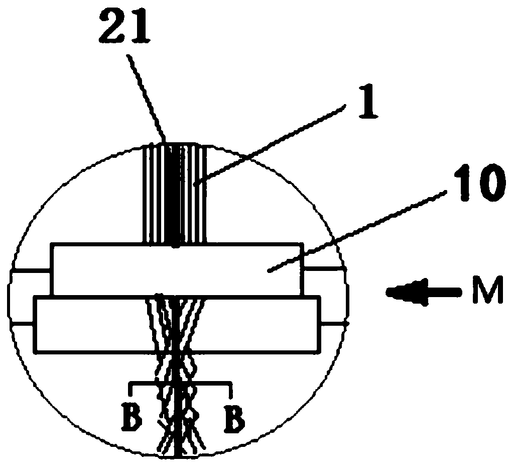 Linen/polyester filament self-adhesive core-spun yarn production equipment and method