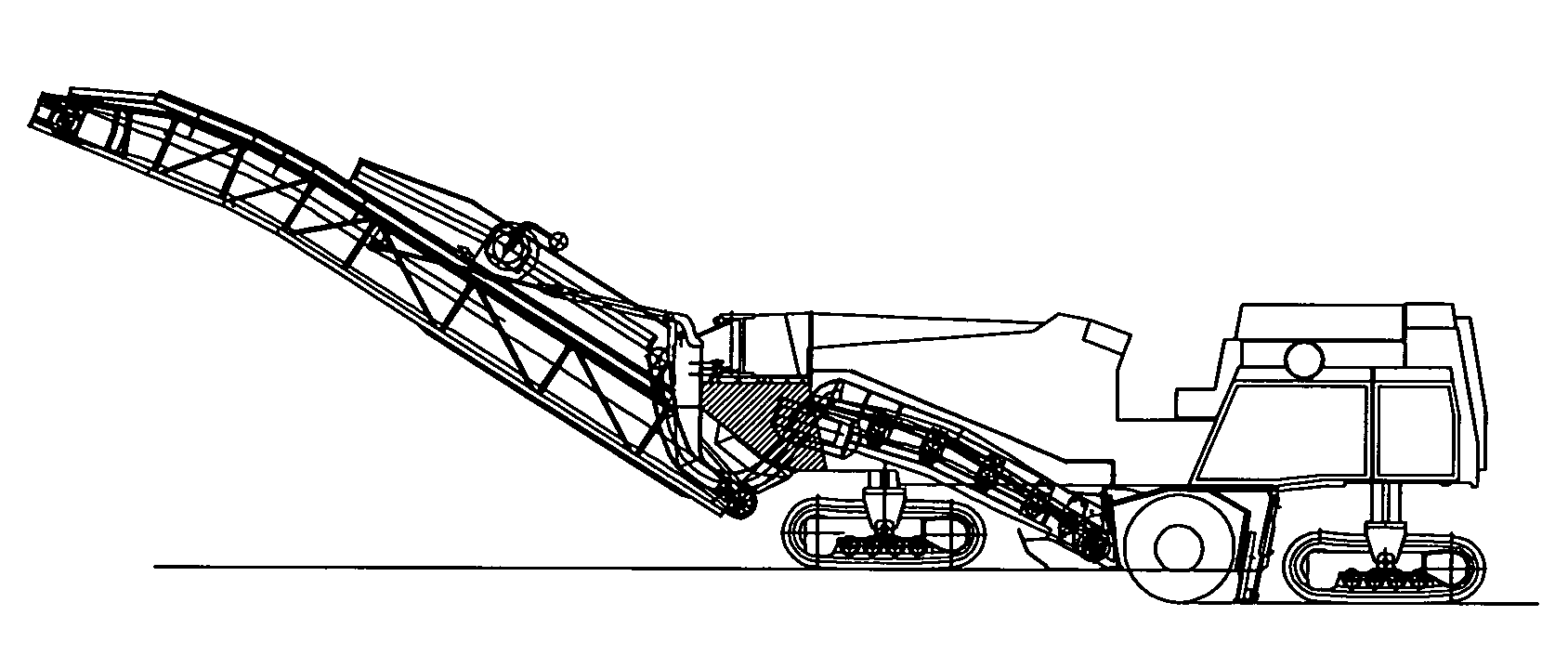 Milling machine as well as method for working ground surfaces