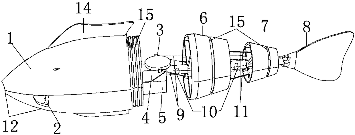 A Skeleton-Type Multi-string Pulling Underwater Robot Fish