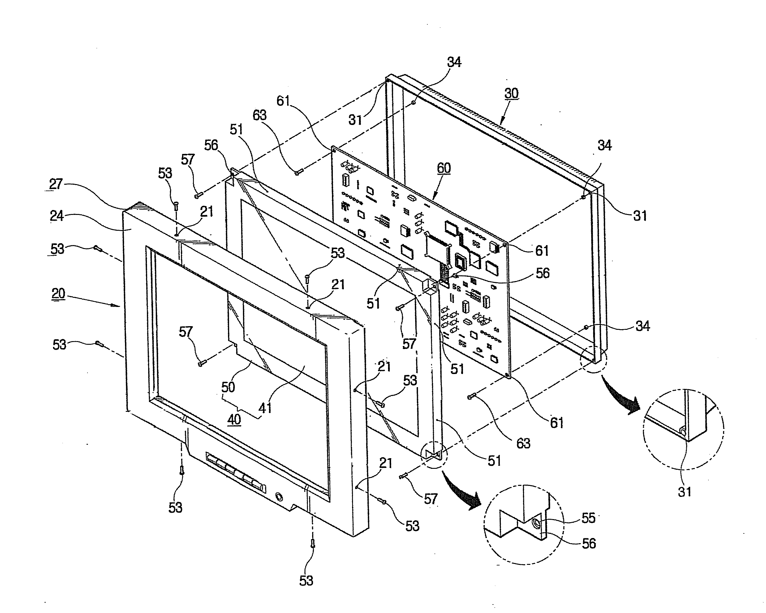 Thin display apparatus