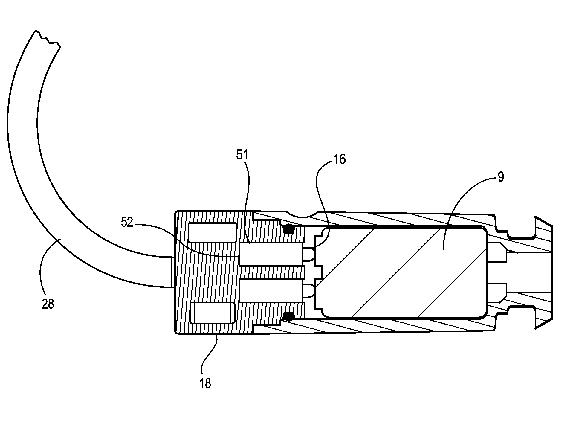 Receiver in the ear (RITE) component for a hearing aid