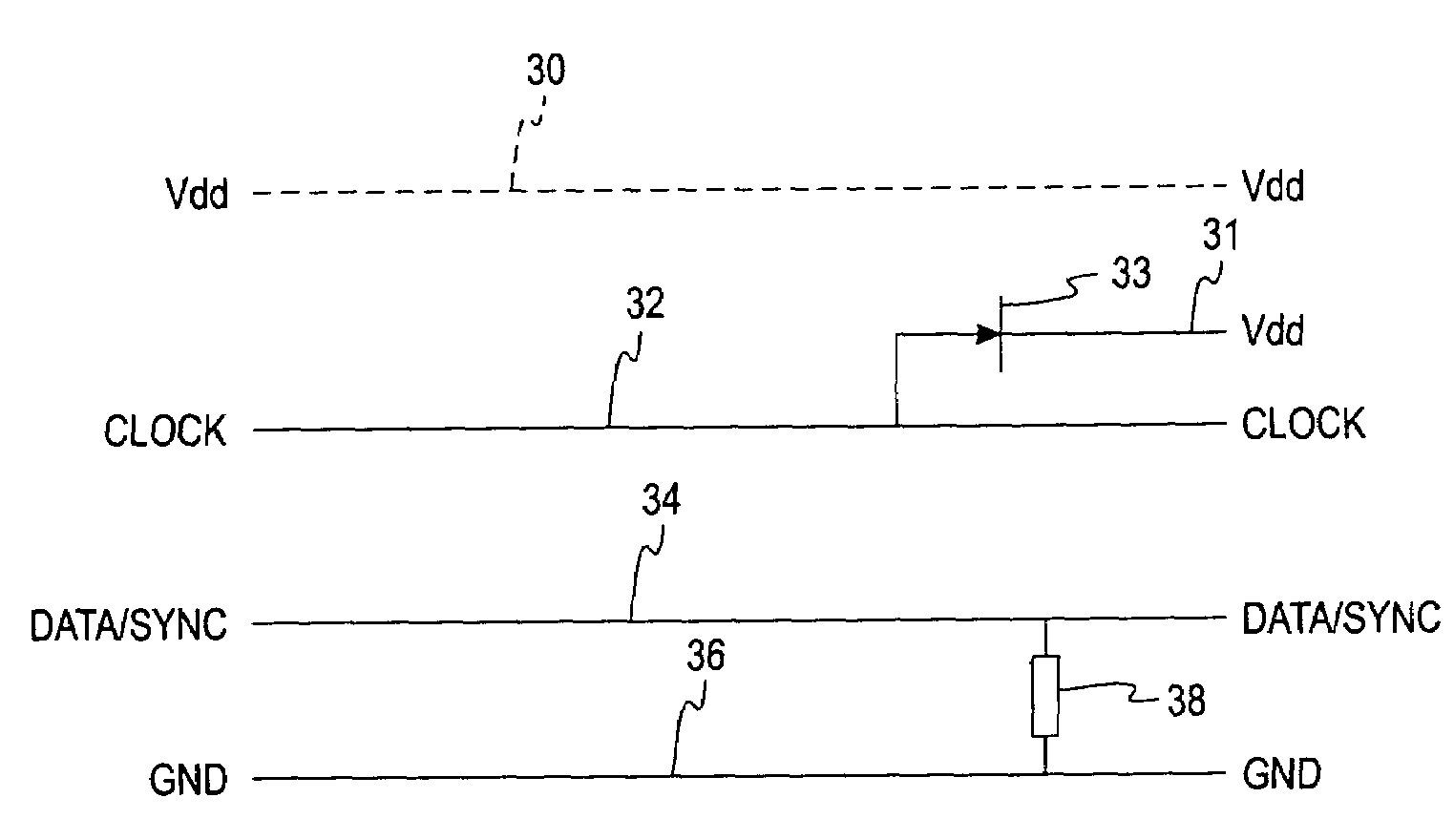 Digital system bus for use in low power instruments such as hearing aids and listening devices