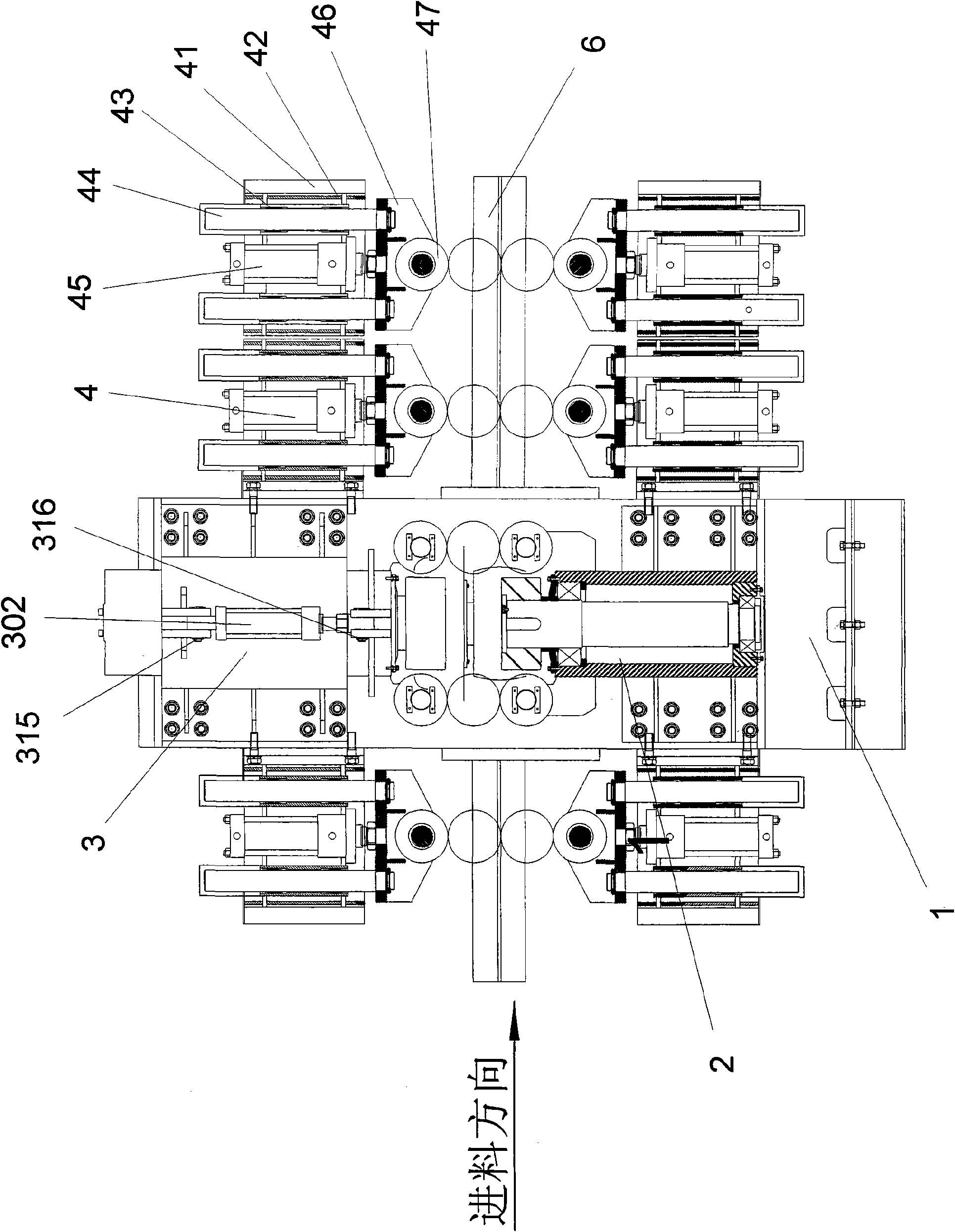 T-type material straightener