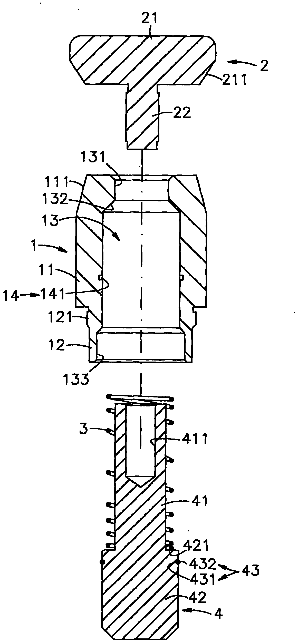 Fixed bolt