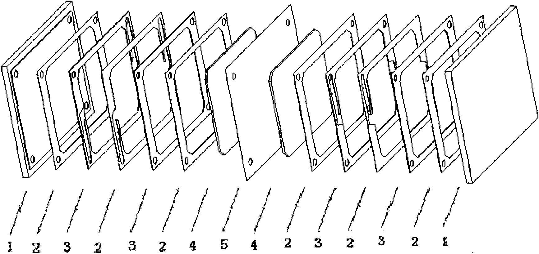 Electrode frame structure for redox flow cell