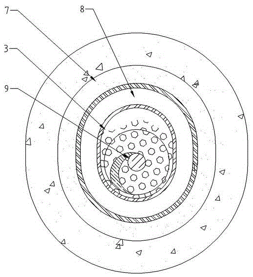 A single-horizontal tubular carbonaceous intermediate continuous heat treatment device