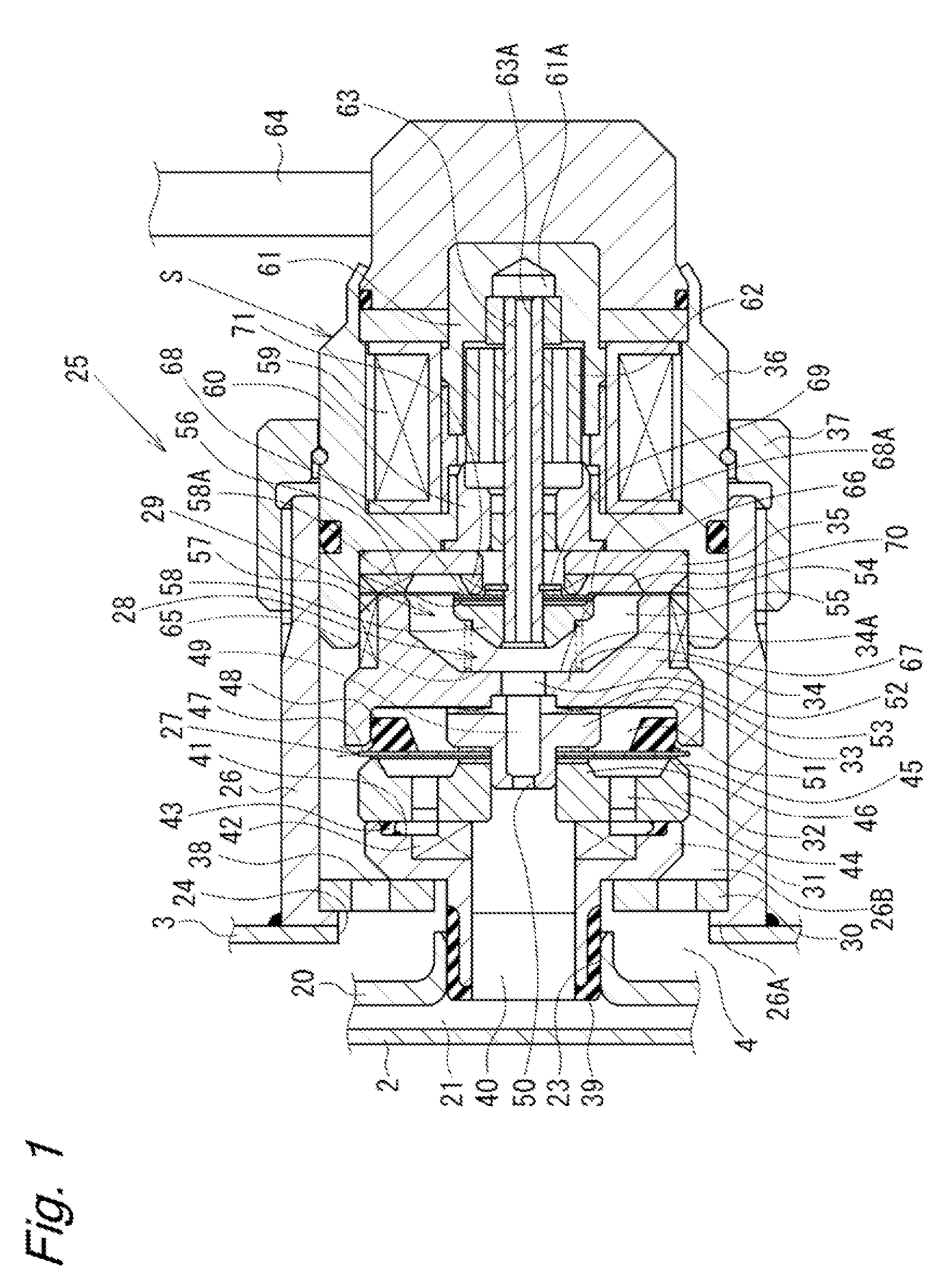 Damping force control type shock absorber