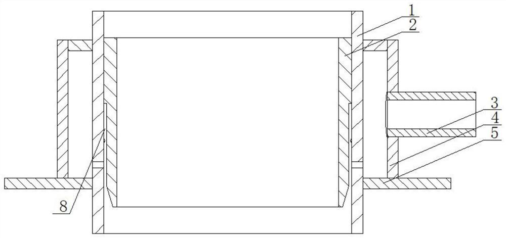 Water curtain jet type powder premixing device