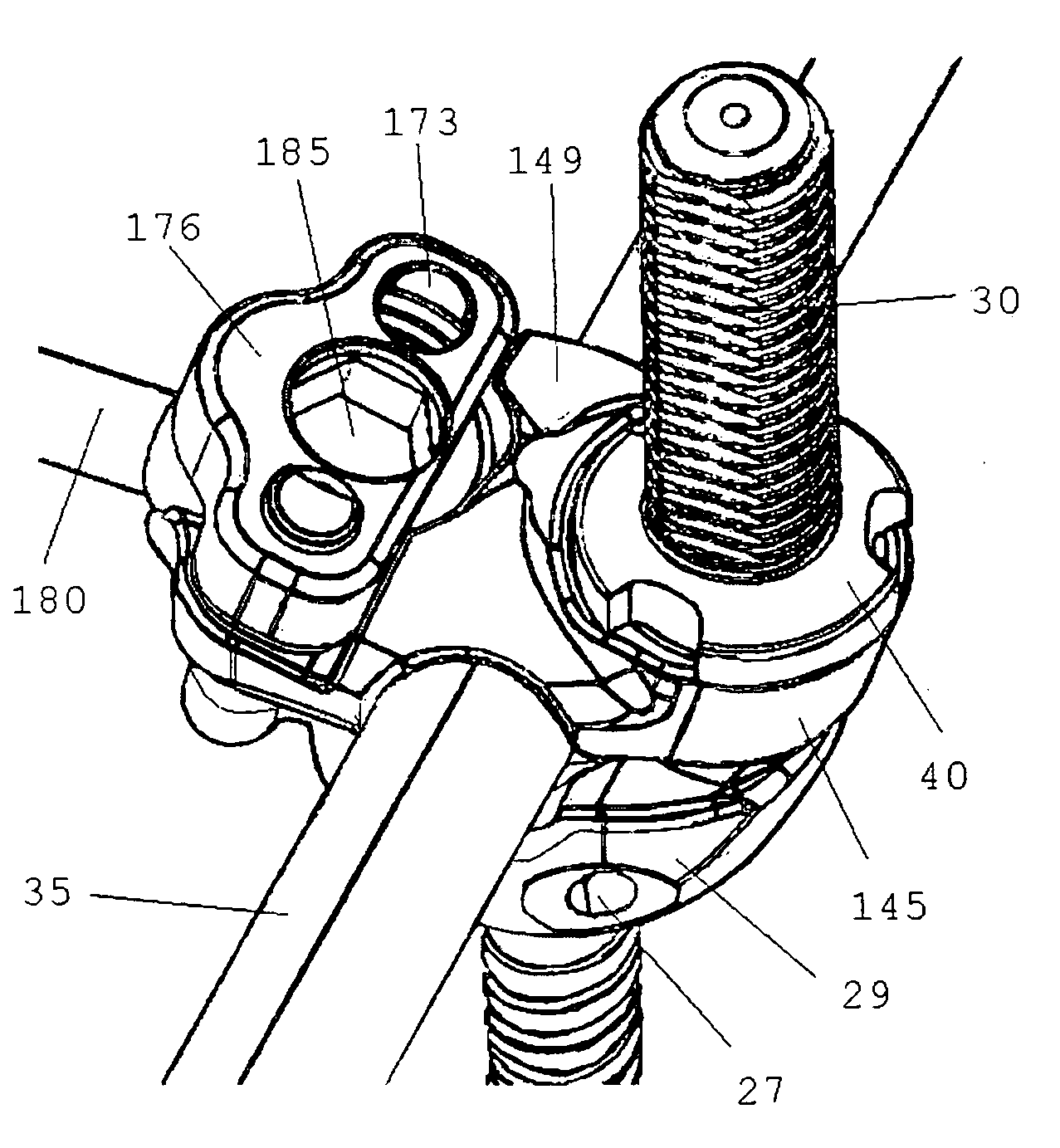 Bone anchoring member with clamp mechanism