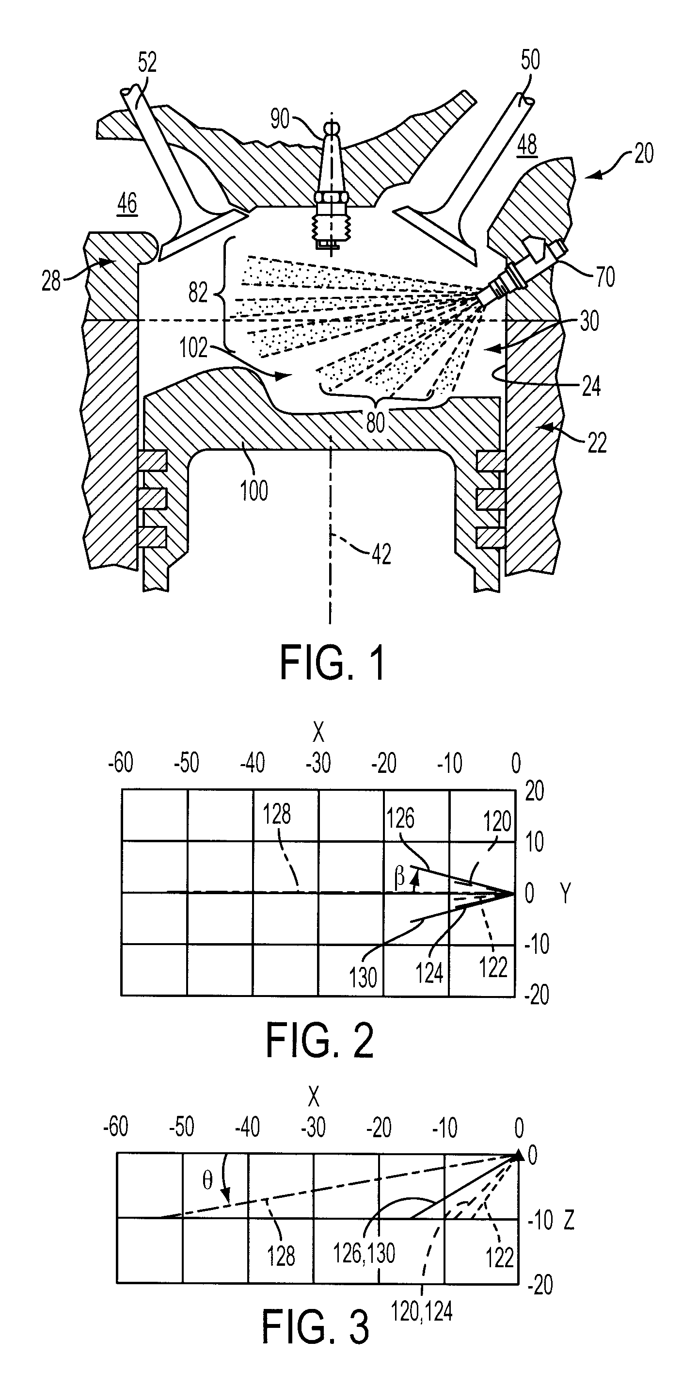 Fuel injector spray pattern for direct injection spark ignition engines