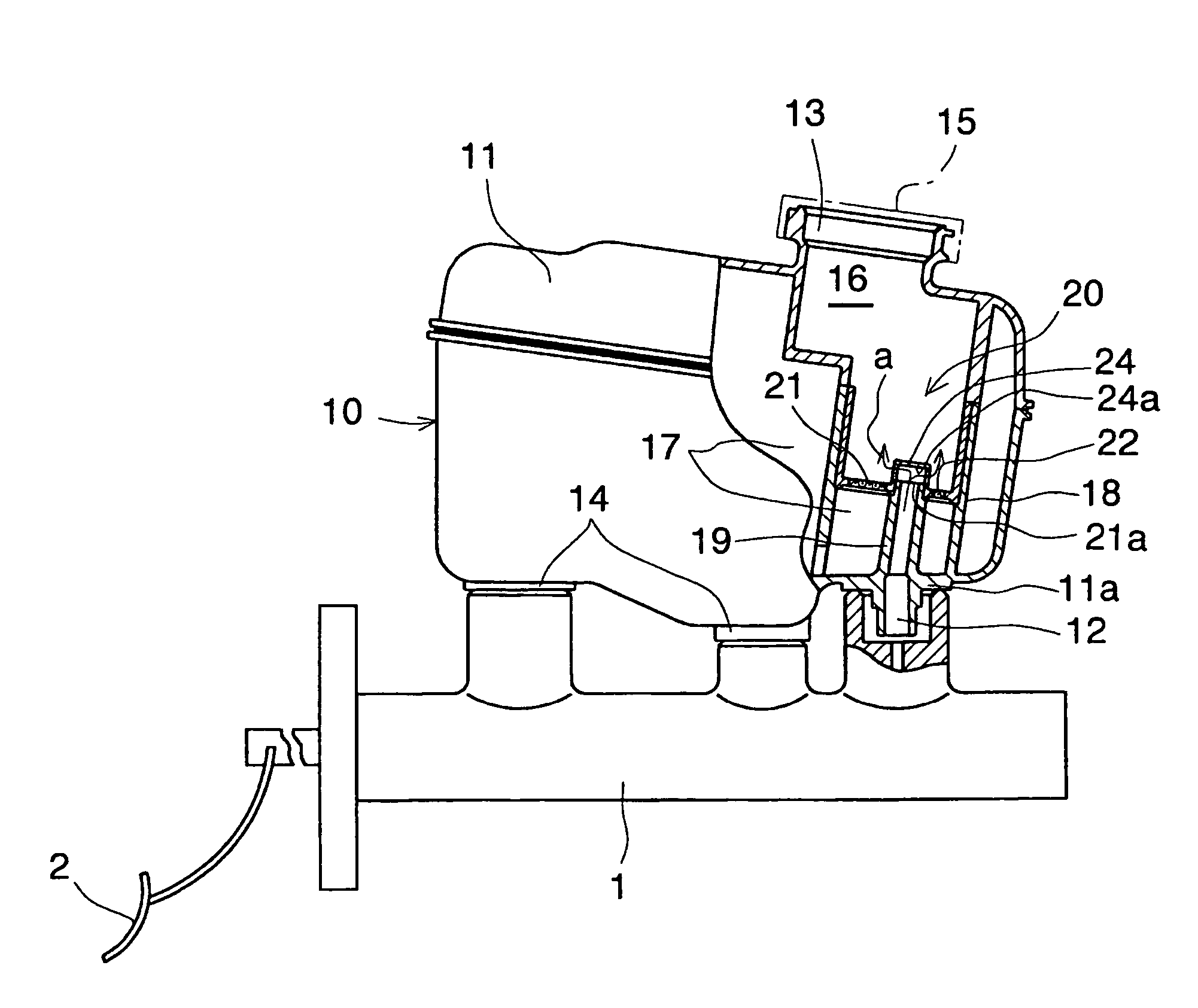 Reservoir tank for vehicle brake system