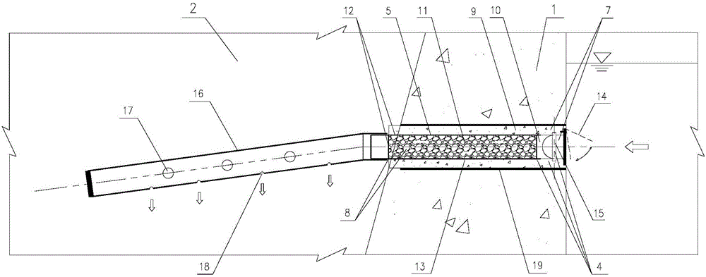 River embankment structure for sponge city construction