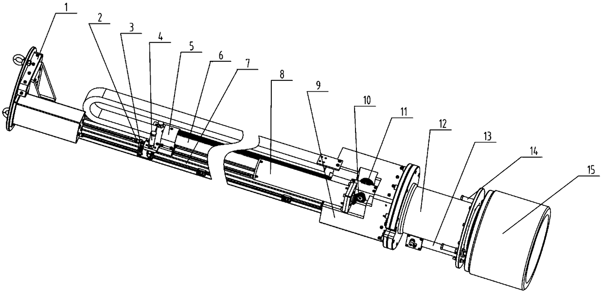 Nondestructive testing device for reactor control rod guide cylinder and guide card