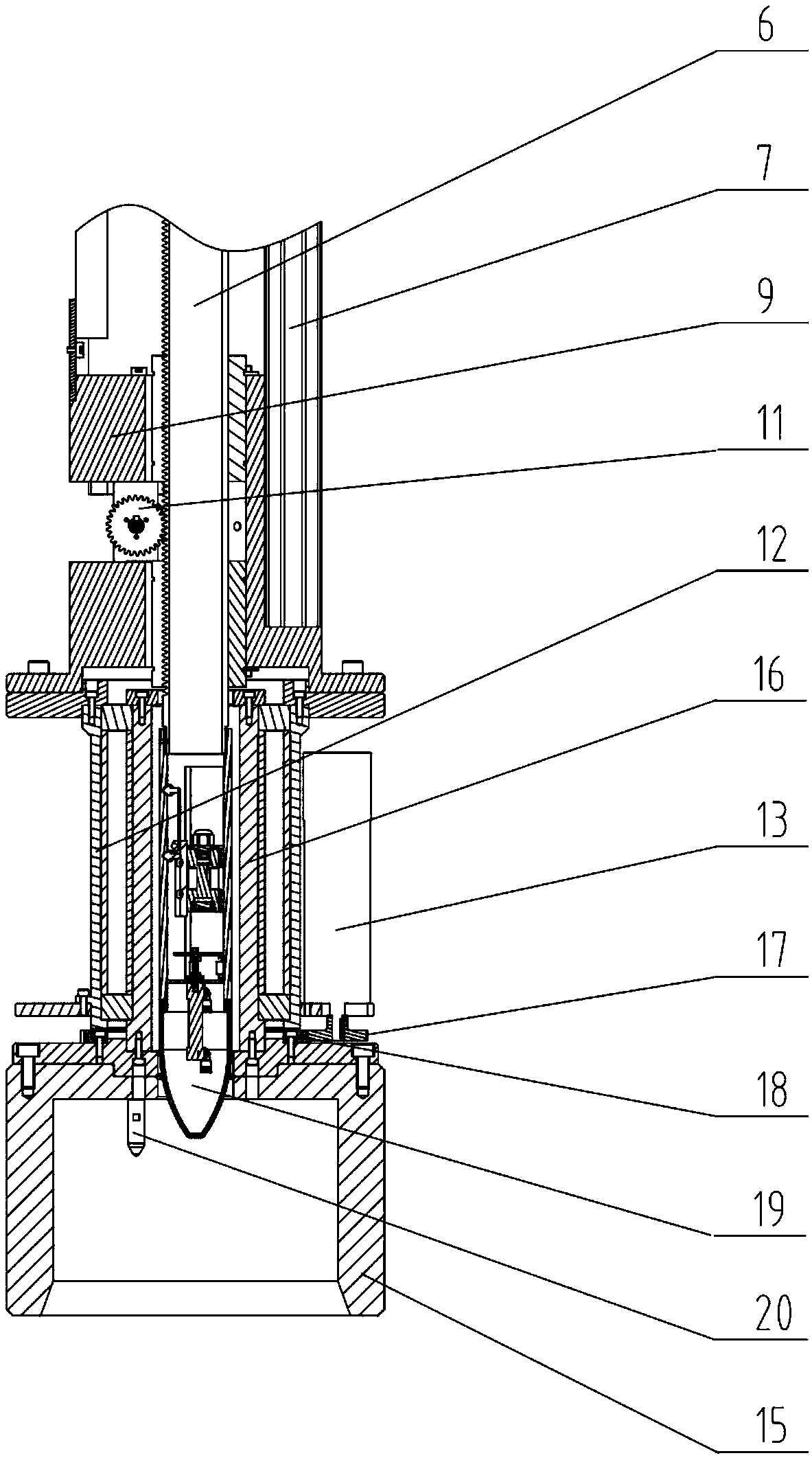 Nondestructive testing device for reactor control rod guide cylinder and guide card