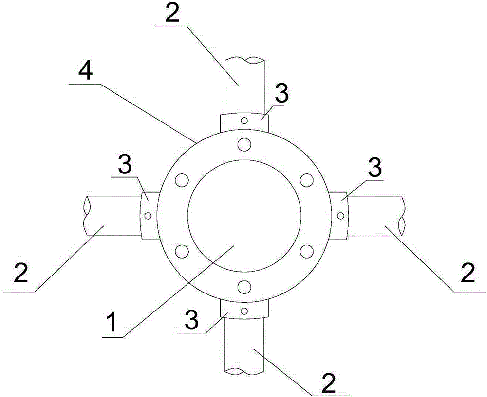 Assembled inclined-pile foundation for offshore wind turbine