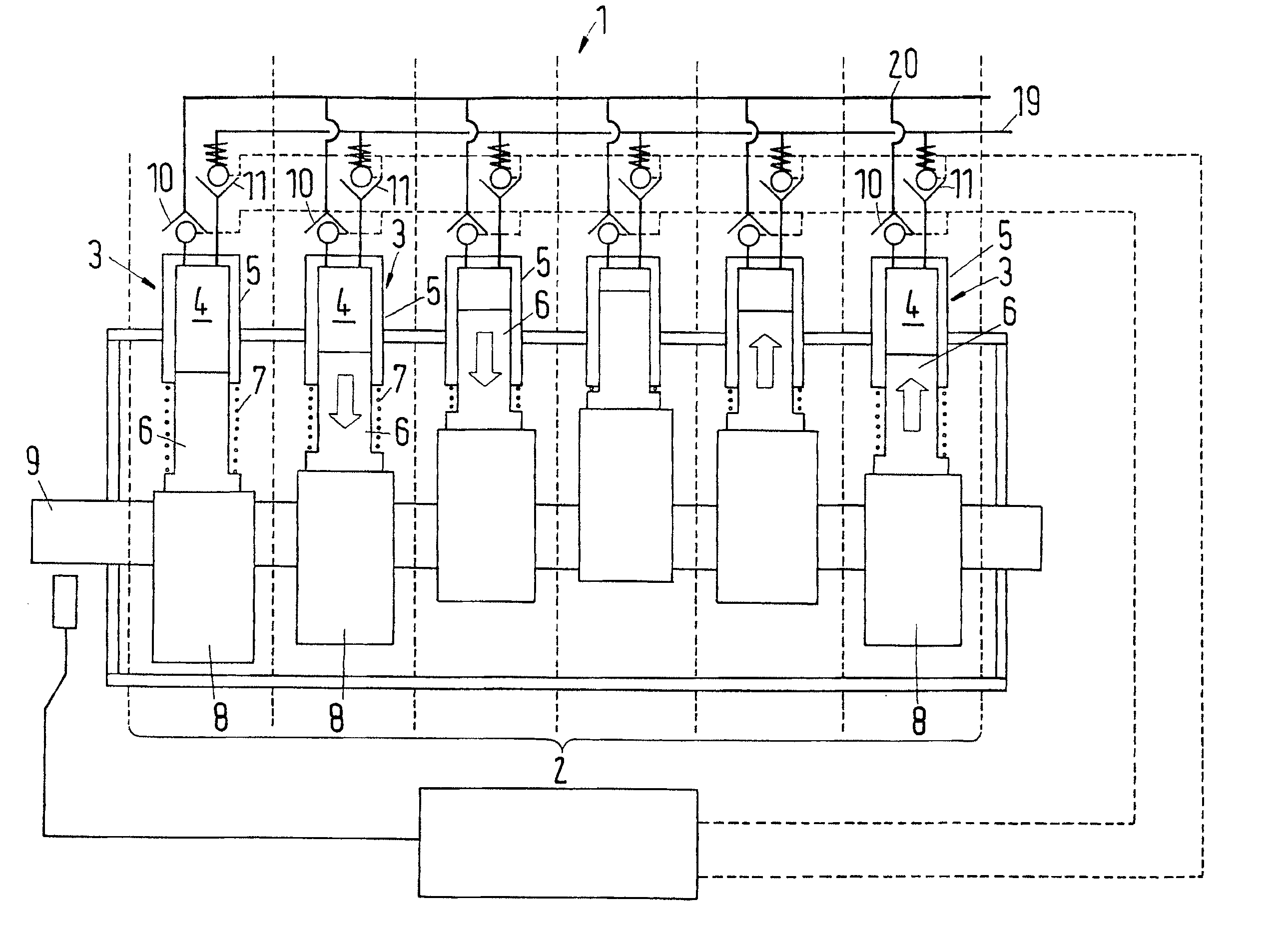 Method of controlling a cyclically commutated hydraulic pump