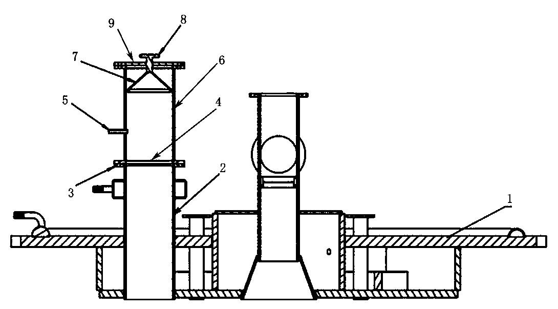 Device for measuring high-temperature liquid level of sponge titanium in closed container