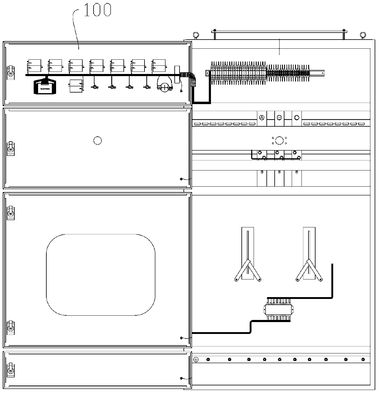 Compact comprehensive power distribution cabinet