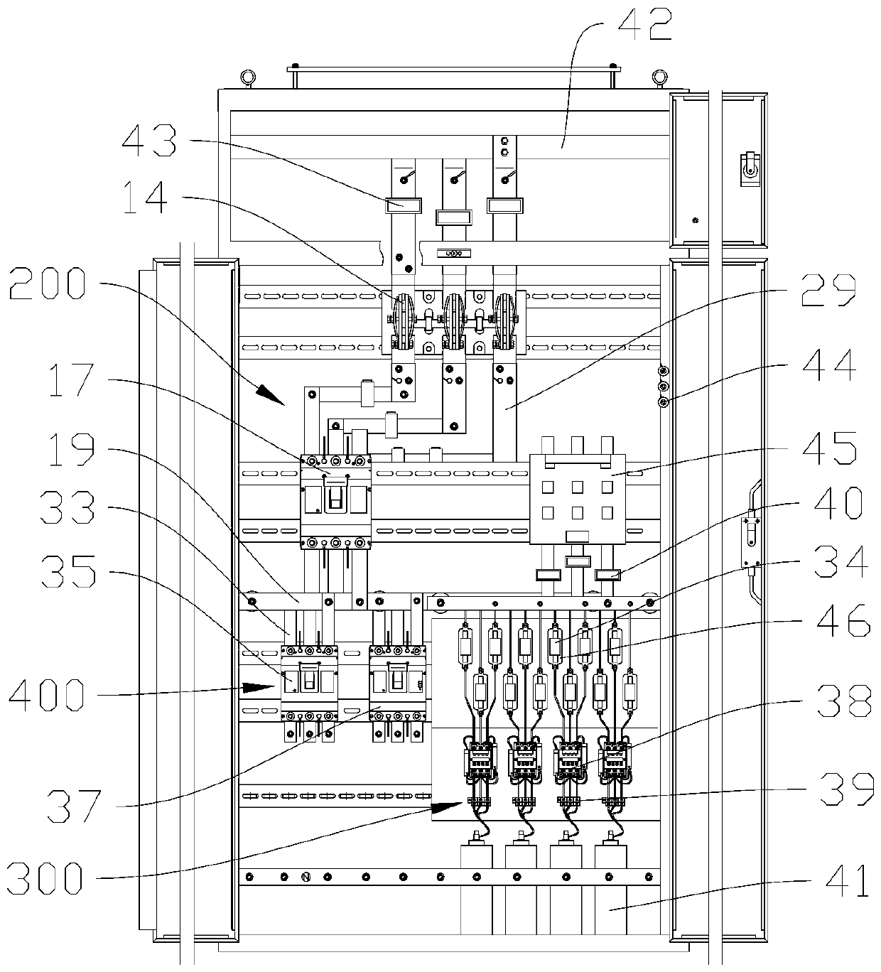 Compact comprehensive power distribution cabinet