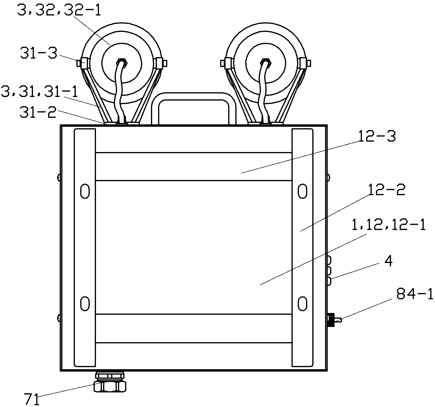 Intelligent emergency lamp for nuclear environment