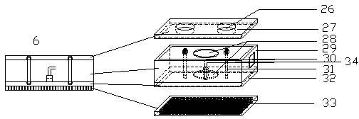 Testing device for simulating concrete test piece hydraulic fracture under multi-field coupling condition