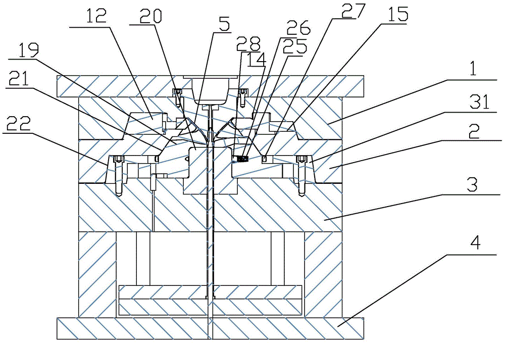 Fan blade injection mold