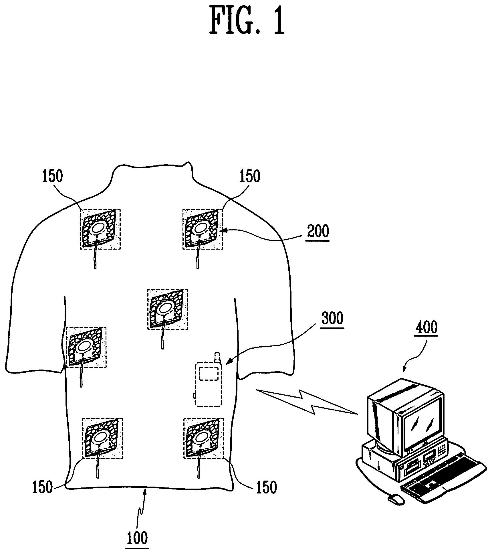 Wearable physiological signal detection module and measurement apparatus having the same