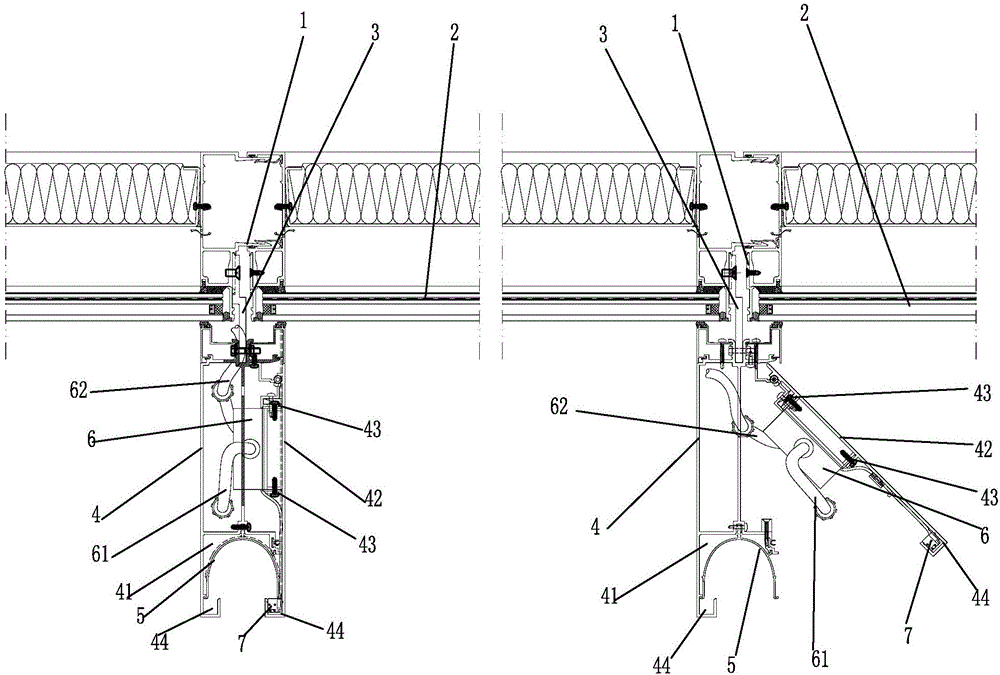 Building lighting outdoor overhauling maintenance structure and installation method thereof