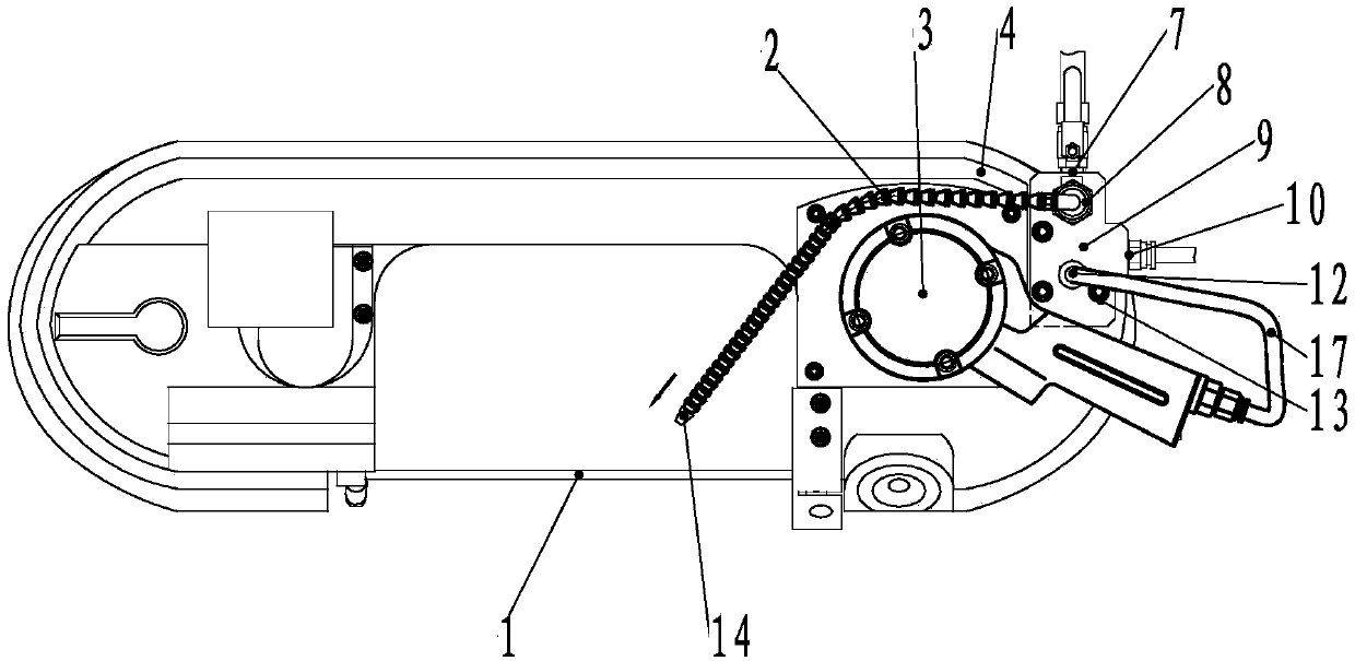 Handhold type mineral pneumatic belt type saw