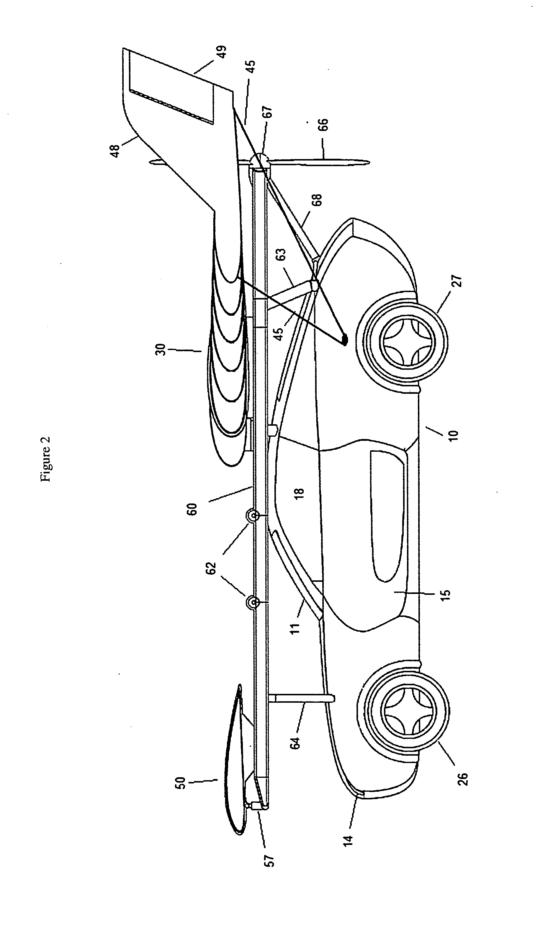 Telescopic Wing and Rack System for Automotive Airplane