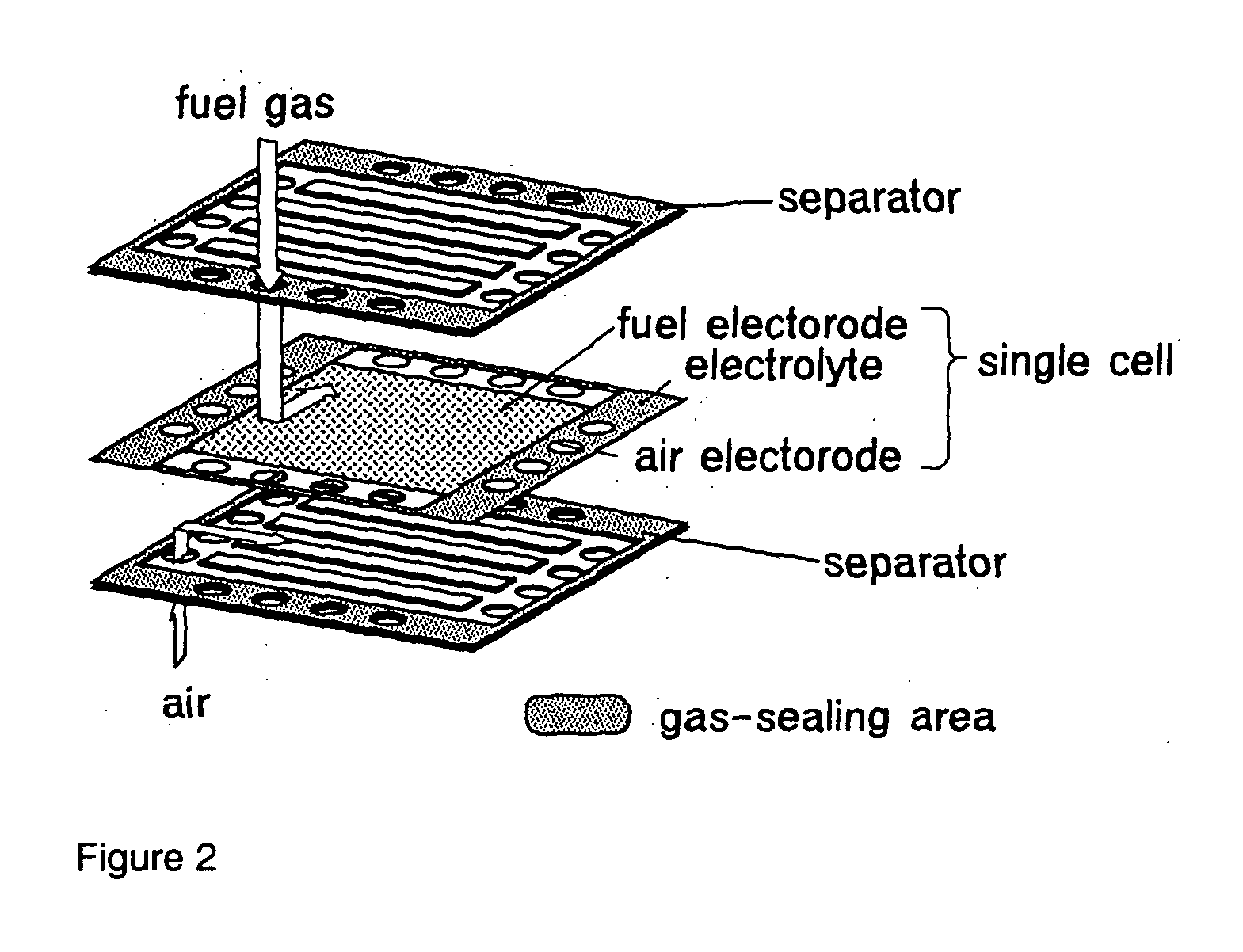 Composite glass seal for a solid oxide electrolyser cell stack