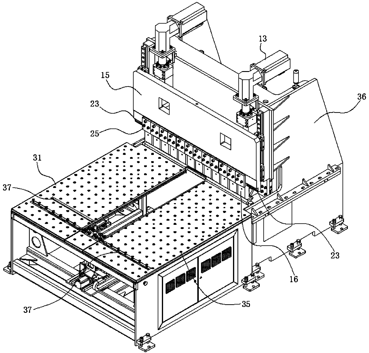 Multi-shaft drive bending machine and bending method thereof