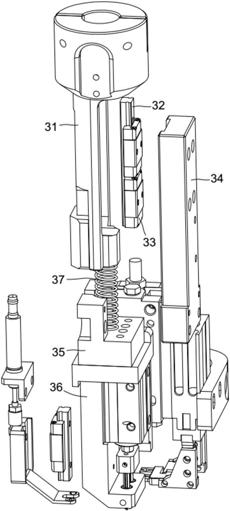 Clamping claw device for assembling O-shaped ring