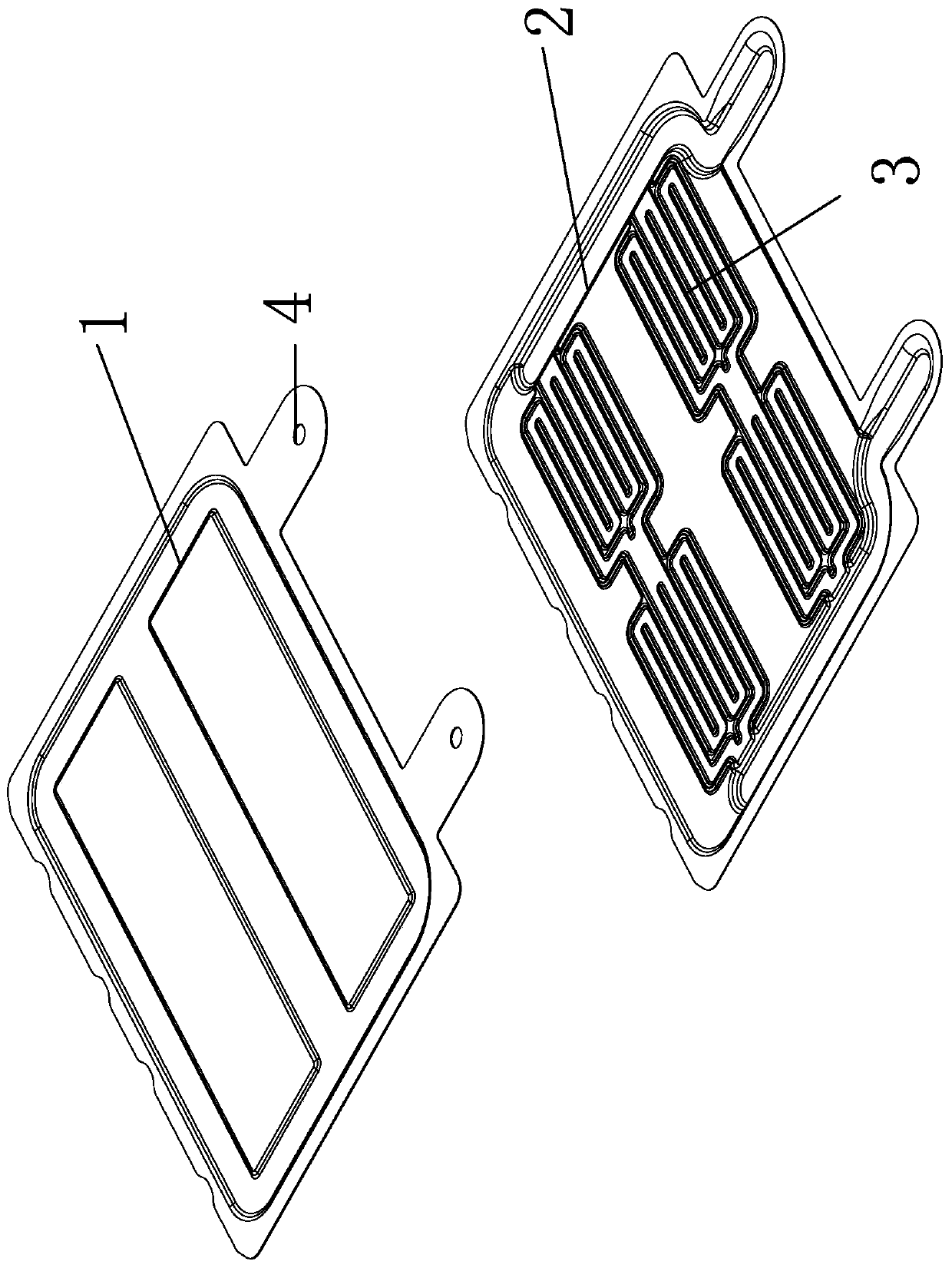 Battery box aluminum alloy blowing expanding type water cooling plate production process