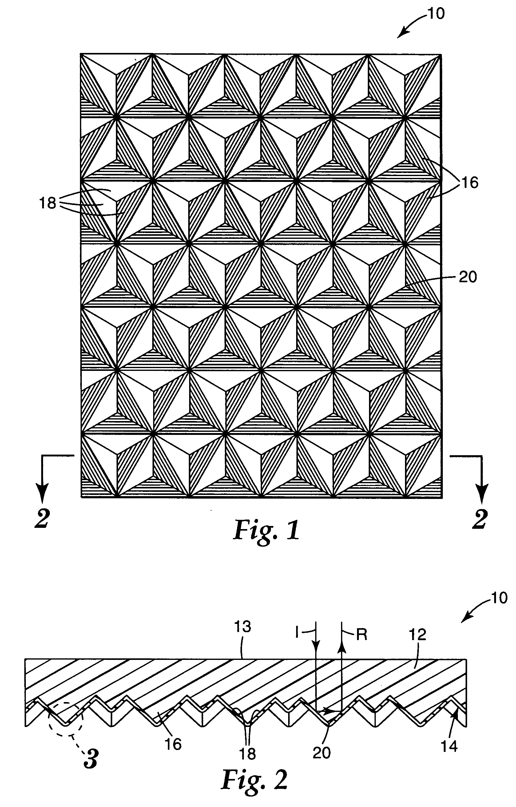 Prismatic retroreflective article and method